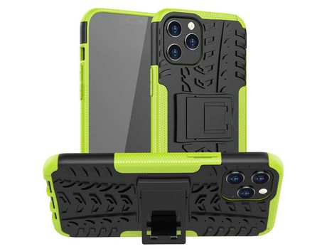 Carcasa TPU híbrido fresco pneu con muleta verde por Apple iPhone 12 Pro Max 6.7