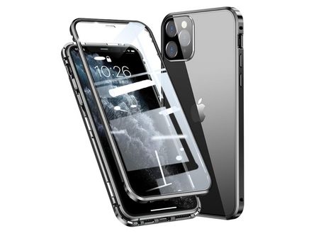Carcasa de metal caixilho de montagen de revestimento magnético completo negro por Apple iPhone 11 Pro Max 6.5