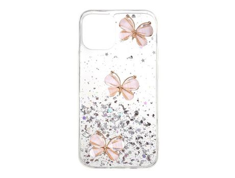Carcasa TPU Epóxi 3D patrón polilla transparente por Apple iPhone 12 Max/Pro 6.1