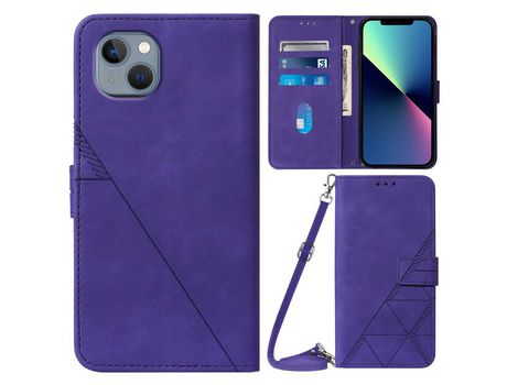 Funda PU Anti-lágrimas púrpura por iPhone 13 mini 5.4