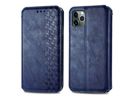 Funda PU patrón de losango azul por iPhone 11 Pro Max 6.5