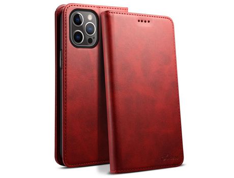 Funda PU absorción magnética rojo por iPhone 12/12 Pro 6.1