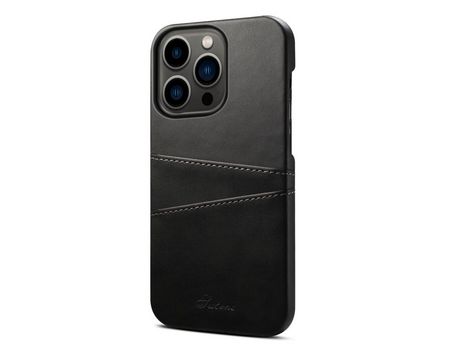 Funda TPU + PU con slots de tarjeta negro por iPhone 13 Pro Max 6.7
