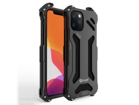 Carcasa de metal armadura oca a prueba de choques negro por Apple iPhone 12 Pro Max 6.7