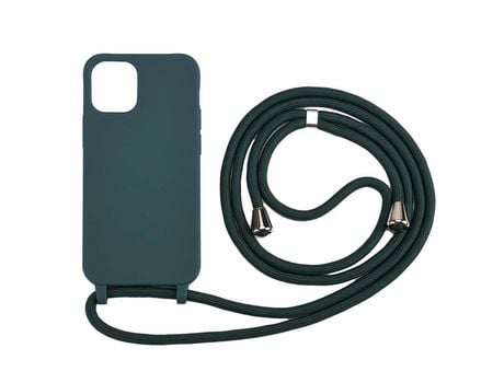 Carcasa TPU macio con talabarte multifuncional bebidas verde oscuro por Apple iPhone 12/12 Pro
