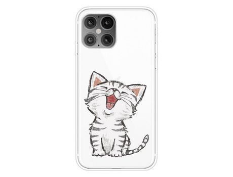 Carcasa TPU piel de impresión flexible gato por Apple iPhone 12 Max/12 Pro 6.1