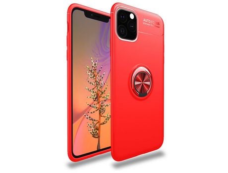 Carcasa TPU con estribo por anel de dedo rojo por Apple iPhone XR 6.1 pouces (2019)