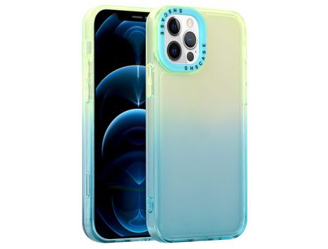 Funda TPU bicolor amarillo/Cielo azul/Cielo azul por iPhone 13 Pro Max 6.7