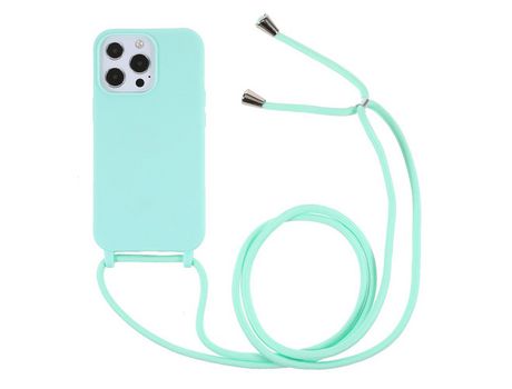 Funda TPU con bandolera azul claro por iPhone 13 Pro 6.1