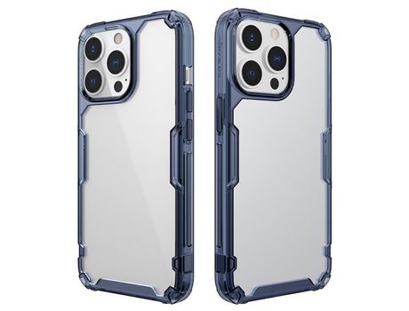Funda TPU NILLKIN híbrido transparente azul por iPhone 13 Pro 6.1