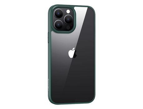 Funda TPU USAMS borda transparente verde por iPhone 13 mini 5.4