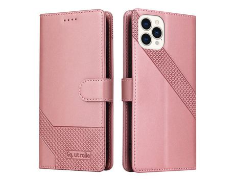 Funda PU + TPU GQ.UTROBE Rosa ouro por iPhone 13 Pro Max 6.7