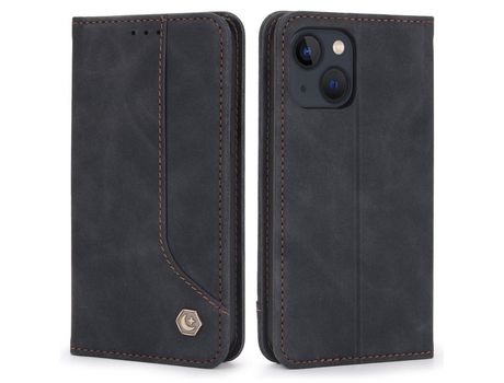 Funda PU absorción magnética con soporte negro por iPhone 13 mini 5.4