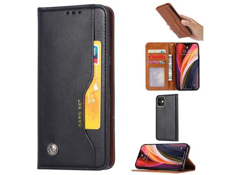 Carcasa PU clássico auto-absorvida con apoyo negro por Apple iPhone 12 Max/Pro 6.1