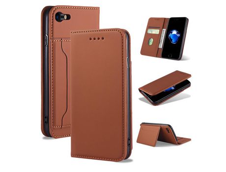 Carcasa PU marrom por Apple iPhone SE (2nd Gen)/8/7