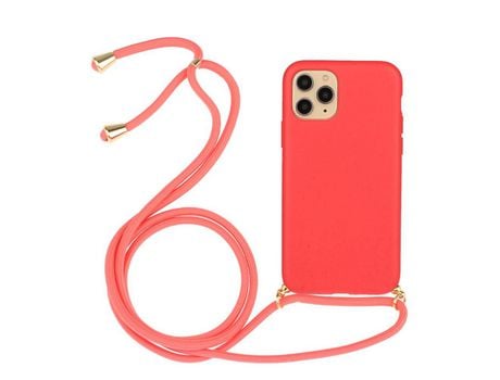 Carcasa TPU flexible con bandolera multifuncional rojo por Apple iPhone 12 Max/12 Pro 6.1