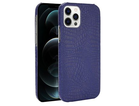 Carcasa TPU + PU textura de cocodrilo azul oscuro por Apple iPhone 12 Pro/iPhone 12