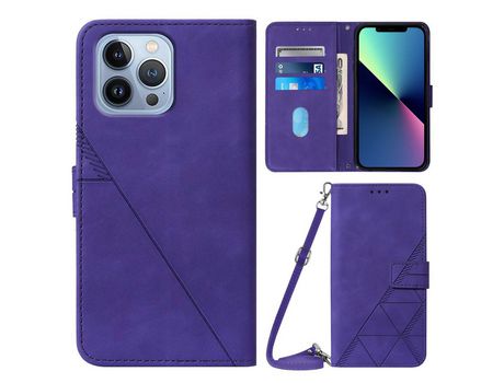 Funda PU Anti-lágrimas púrpura por iPhone 13 Pro Max 6.7
