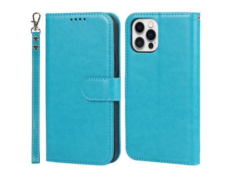 Funda PU + TPU textura azul por iPhone 12 6.1