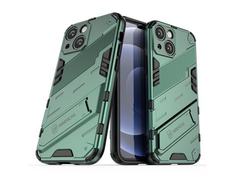 Funda TPU camada dupla resistente con suporte naranja por iPhone 13 mini 5.4