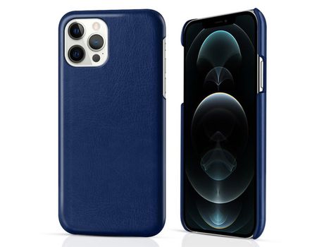 Funda TPU + PU KSQ textura de caballo Loco retro híbrido azul por iPhone 13 Pro Max 6.7