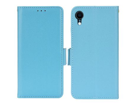 Funda PU textura de lichi azul claro por iPhone XR 6.1