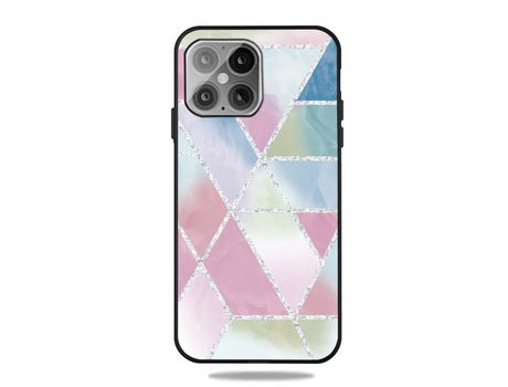Carcasa TPU piel de mármol negro mate exclusivo colorida por Apple iPhone 12 Max/12 Pro 6.1