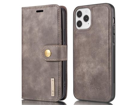 Funda PU DG.MING Café desmontable 2 en 1 por iPhone 13