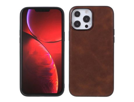 Funda TPU + PU X-LEVEL estilo vintage marrón a prueba de choques por iPhone 13 Pro Max 6.7