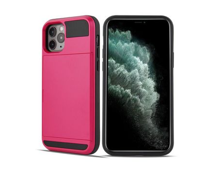 Carcasa TPU con suporte por tarjeta rosa por Apple iPhone 12 Pro/12 Max 6.1