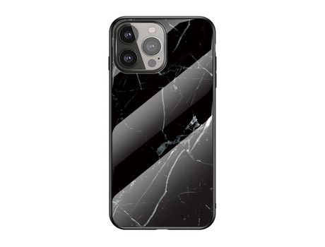 Funda TPU patrón de mármol híbrido negro a prueba de choques por iPhone 13 Pro Max 6.7