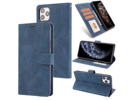 Carcasa PU estilo classico con apoyo azul por Apple iPhone 12 Max/iPhone 12 Pro 6.1