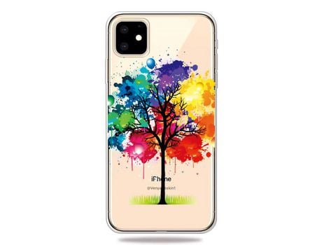 Carcasa TPU patrón de impresión clara árbol por Apple iPhone XR 6.1 pouces (2019)