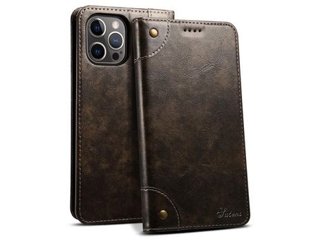 Funda PU fechamento automático con soporte negro por iPhone 12 Pro Max 6.7