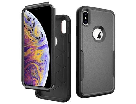 Funda TPU híbrido a prueba de choques negro negro por iPhone XS Max 6.5