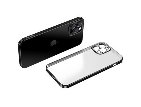 Funda TPU SULADA anti-queda galvanizado anti-queda negro por iPhone 12 Pro Max 6.7