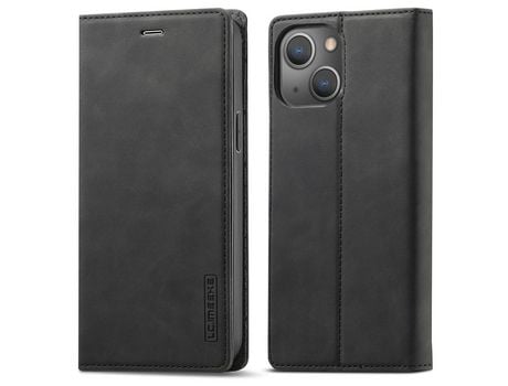 Funda PU + TPU LC.IMEEKE negro por iPhone 13 6.1