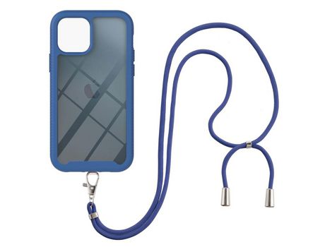 Funda TPU híbrido con lombo azul por iPhone 13 Pro 6.1