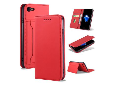 Carcasa PU rojo por Apple iPhone SE (2nd Gen)/8/7