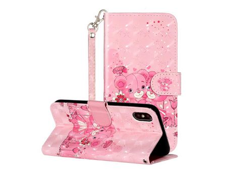 Carcasa PU impresión de normas de blanqueamiento con pontos de luz con apoyo Llevars por Apple iPhone X/XS 5.8