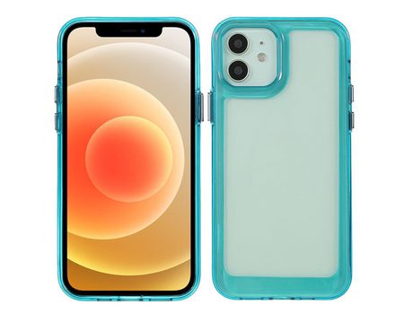 Funda TPU + acrílico anti-queda transparente azul híbrida por iPhone 12/12 Pro 6.1