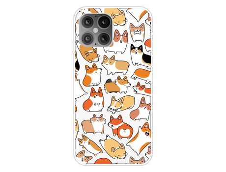 Carcasa TPU piel de impresión flexible cachorros por Apple iPhone 12 Max/12 Pro 6.1