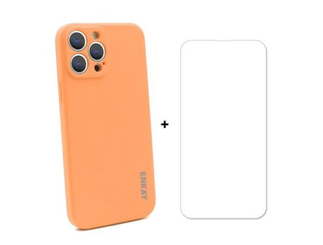 Funda silicone ENKAY naranja por iPhone 13 Pro Max