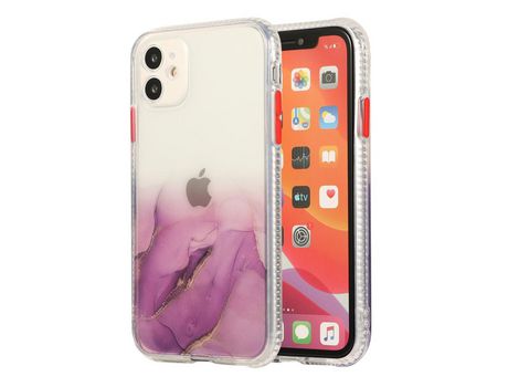 Carcasa TPU teste patrón de mármol de combinación roxo por Apple iPhone 11 6.1