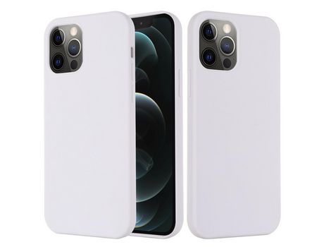 Carcasa silicona absorción magnética líquida branco por Apple iPhone 12/12 Pro seguro magnético