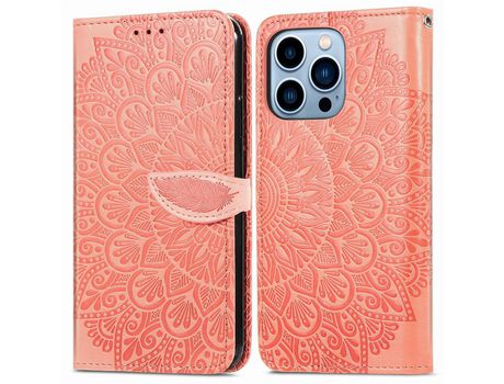 Funda PU + TPU con suporte naranja por iPhone 13 Pro Max 6.7