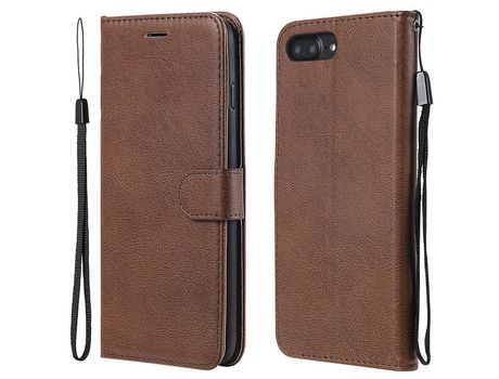 Funda PU + TPU anti-queda cor marrón puro por iPhone 7 Plus 5.5 inch/8 Plus 5.5 inch
