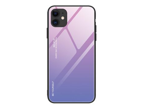 Carcasa TPU gradiente de color híbrido rosa/azul por Apple iPhone 12 Pro/Max 6.1