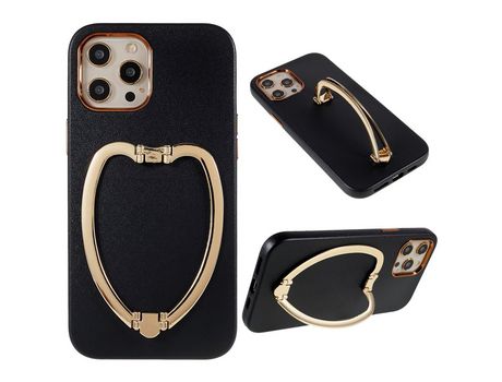 Funda TPU + PU Anti-lágrimas galvanoplastia negro por iPhone 13 Pro 6.1