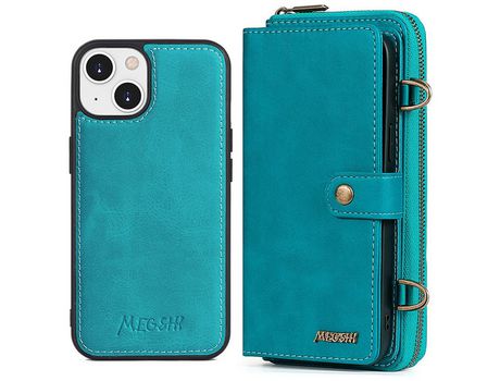 Funda PU a prueba de choques magnético a prueba de choques ombro azul por iPhone 13 mini 5.4